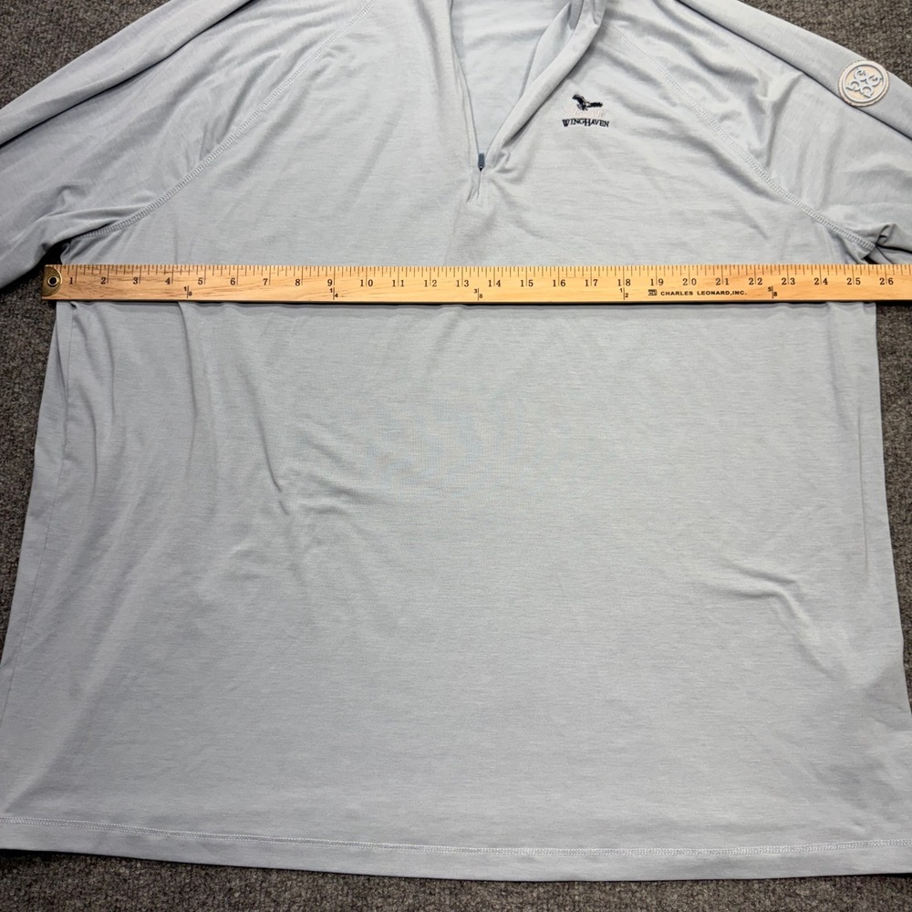 G/FORE Winghaven Quarter Zip Pullover Mens XXL Light Blue Long Sleeve Golf Top - Picture 7 of 8